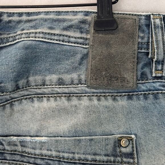 Y2K Diesel Mens Krayver 0827X Regular Slim Jeans Pants Sz 31x32 Distressed - Picture 8 of 11